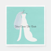 Hier komt de Bride Vrijgezellenfeest Partij Servetten (Voorkant)