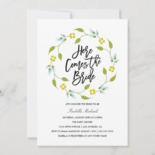 Hier komt de bruid | Aankondiging van de datum (Voorkant)