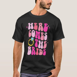 Hier Komt De Bruid Bachelorette Feest Bruid Bruids T-shirt