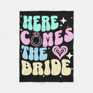Hier Komt De Bruid Bachelorette Feest Bruiloft Cad Fleece Deken
