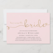 Hier komt de bruid faux gold kaart (Voorkant)