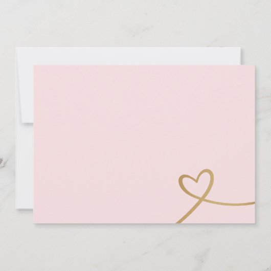 Hier komt de bruid faux gold kaart (Achterkant)