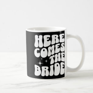 Hier Komt De Bruid Groovy Bach Retro Bachelorette Koffiemok