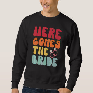 Hier Komt De Bruid Retro Groovy Bachelorette Par Trui