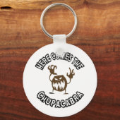 Hier komt de chupacabra sleutelhanger (Voorkant)