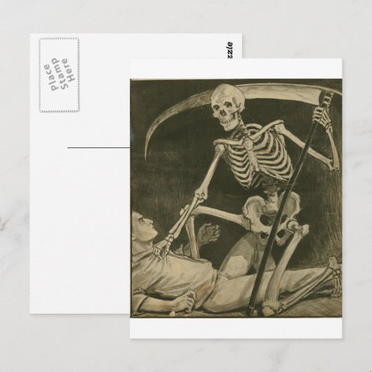 Hier komt de dood! briefkaart (Voorkant / Achterkant)