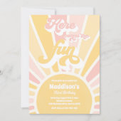Hier komt de Fun Boho Sunshine Birthday Party Kaart (Voorkant)