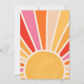 Hier komt de Fun Boho Sunshine Birthday Party Kaart (Achterkant)