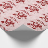 Hier komt de kerstman! cadeaupapier (Hoek)