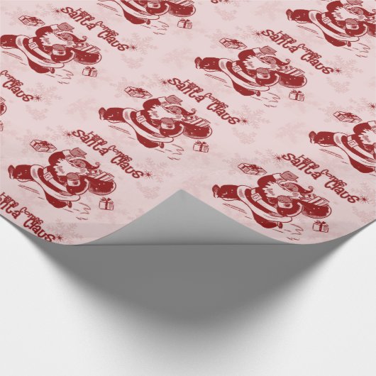 Hier komt de kerstman! cadeaupapier (Hoek)