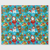 Hier komt de kerstman cadeaupapier (Vlak)