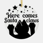 Hier komt de kerstman | dubbelzijdig keramisch ornament (Voorkant)