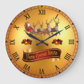 Hier komt de Kerstman en zijn rendieren ~ Grote Klok (Voorkant)