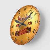 Hier komt de Kerstman en zijn rendieren ~ Ronde Klok (Hoek)