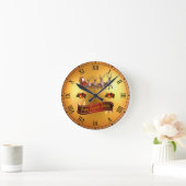 Hier komt de Kerstman en zijn rendieren ~ Ronde Klok (Huis)