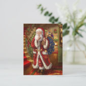 Hier komt de kerstman feestdagenkaart (Staand voorkant)