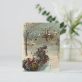  hier komt de kerstman feestdagenkaart (Staand voorkant)