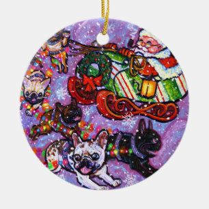 Hier komt de kerstman. keramisch ornament