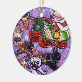 Hier komt de kerstman. keramisch ornament (Links)