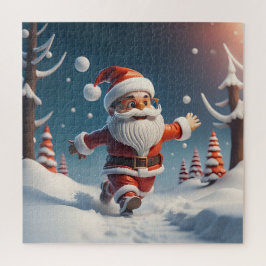 Hier komt de kerstman legpuzzel