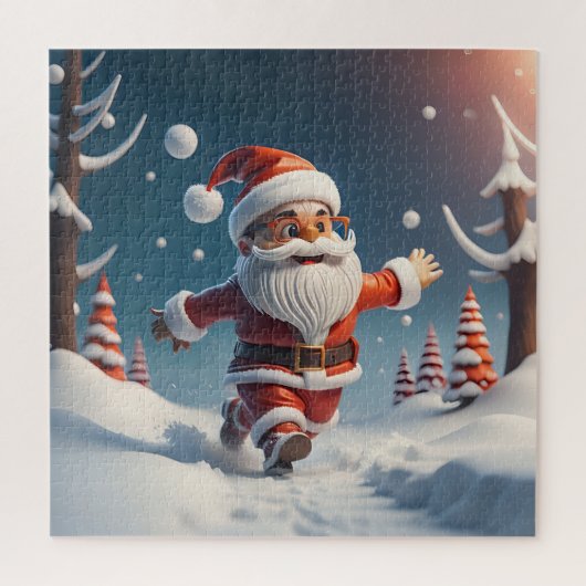 Hier komt de kerstman legpuzzel (Verticaal)