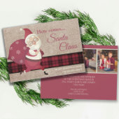  hier komt de kerstman met een spelbrekerfoto kaart