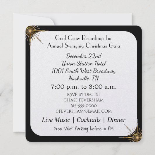 Hier komt de Kerstman met Kerstmis Kaart (Achterkant)