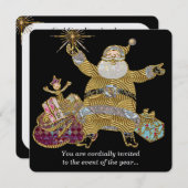 Hier komt de Kerstman met Kerstmis Kaart (Voorkant / Achterkant)