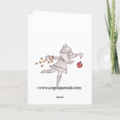 Hier komt de kerstman notenkaart feestdagen kaart (Achterkant)