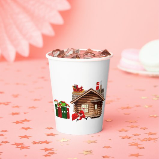 Hier komt de kerstman papieren bekers (Insitu)