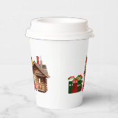Hier komt de kerstman papieren bekers (Rechts)