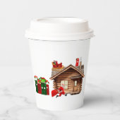 Hier komt de kerstman papieren bekers (Voorkant)