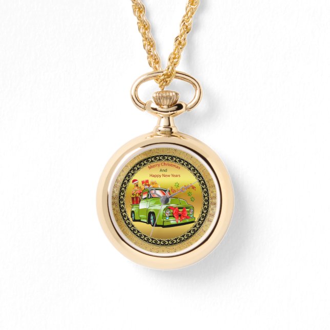 Hier komt de kerstparade van Santa Pws Horloge (Voorkant)