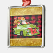 Hier komt de kerstparade van Santa Pws Metalen Ornament (Links)