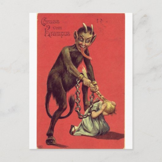 Hier komt de Krampus! 2 Briefkaart (Voorkant)