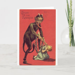 Hier komt de Krampus! 2 Feestdagen Kaart