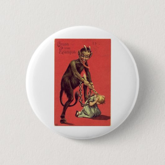 Hier komt de Krampus! 2 Ronde Button 5,7 Cm (Voorkant)