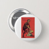 Hier komt de Krampus! 2 Ronde Button 5,7 Cm (Voorkant /achterkant)