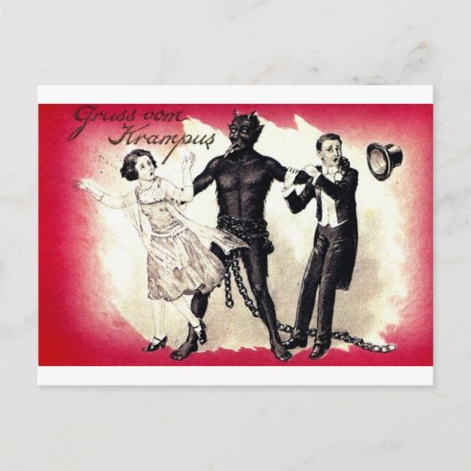 Hier komt de Krampus 3 Briefkaart (Voorkant)
