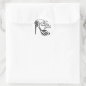 Hier komt de meisjes_SHOE.ai Ronde Sticker (Tas)