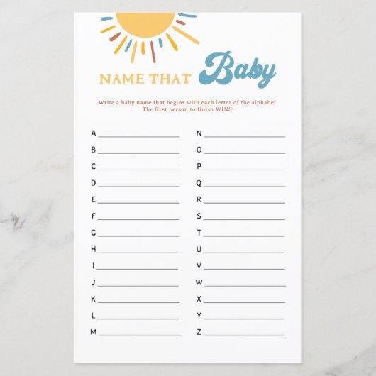 Hier komt de naam van de zoon die Baby spel (Voorkant)