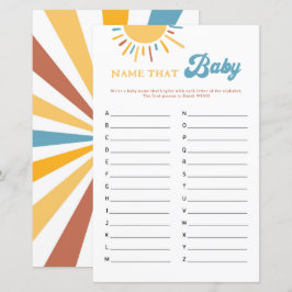 Hier komt de naam van de zoon die Baby spel