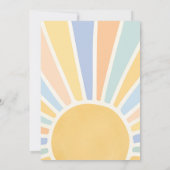 Hier komt de One Boho Sunshine 1e verjaardag Kaart (Achterkant)