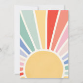 Hier komt de One Boho Sunshine 1e verjaardag Kaart (Achterkant)