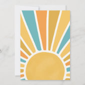 Hier komt de One Boho Sunshine 1e verjaardag Kaart (Achterkant)