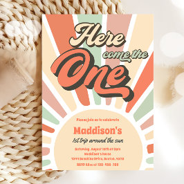 Hier komt de One Sunshine 1e Verjaardag Kaart