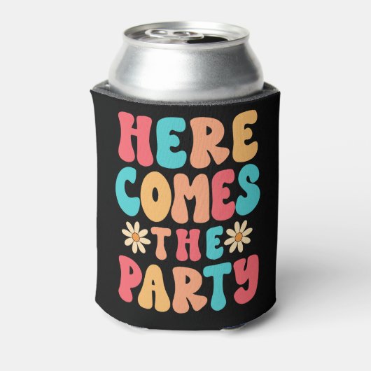 Hier komt de partij bruidsmeisje Bachelorette Blikjeskoeler (Blikje Achterkant)