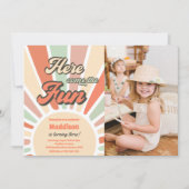 Hier Komt De Pret Zonneschijn 3e Verjaardag Foto  Kaart (Voorkant)