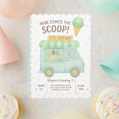 Hier komt de scoop | Mint Green Ice Cream Truck Kaart