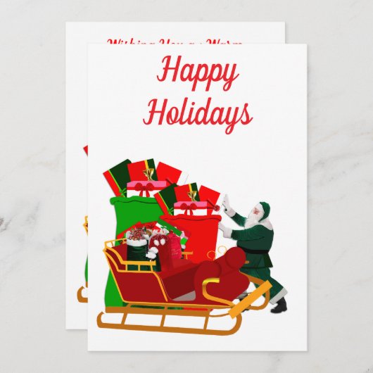 Hier komt de Sinterklaas Kaart (Voorkant / Achterkant)